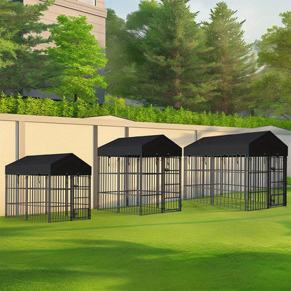 Hondenkennel – Hondenkooi – Hondenren – Dierenhok – Metalen Hondenkooi – 127x120x134 cm – Weerbestendig Metaal – Stevige Gelaste Constructie