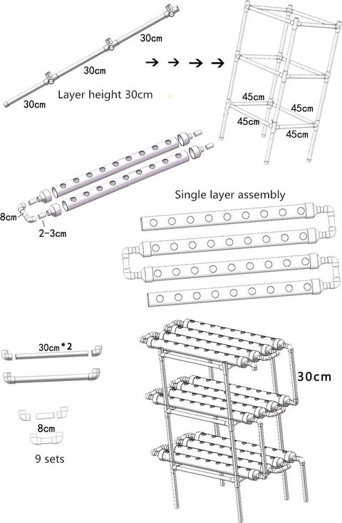 Kweektafel -108 gaten - Kweekbak - Moestuinbak op Poten - kweektafels - Hydrocultuursysteem - Moestuintafel - Optimaliseert Water- en Voedingsbeheer - Gebruiksgemak - Wit