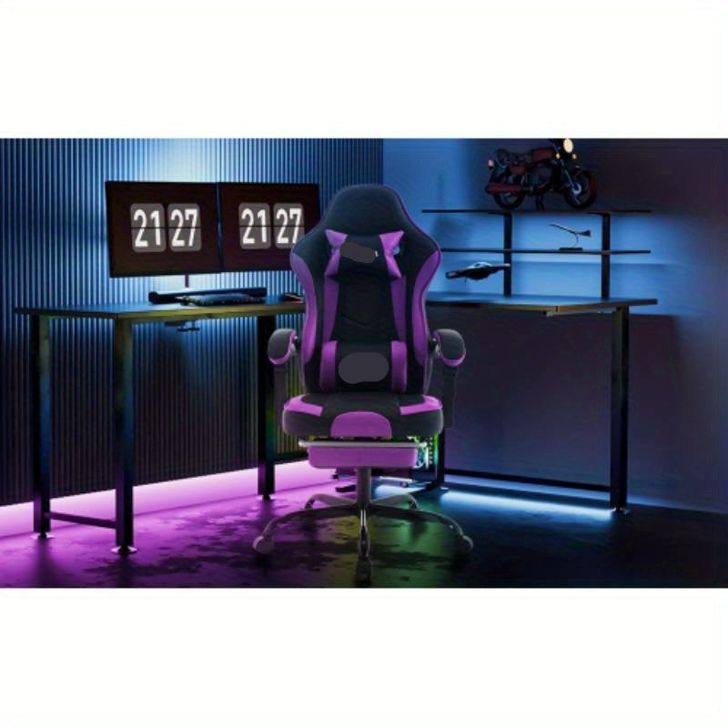 Ergonomische Bureaustoel – Gamingstoel – Kantoorstoel – Zitstoel – Verstelbare Kuitsteun – Lendensteun – Stevige Constructie