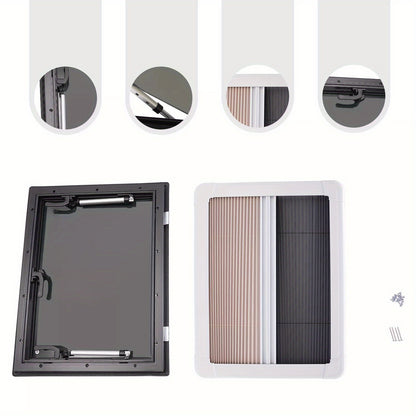 Camperraam – Caravanraam – Busraam – Trailerraam – Ombouwraam – Aluminiumlegering & Gehard Glas – Maximale Opening 65°