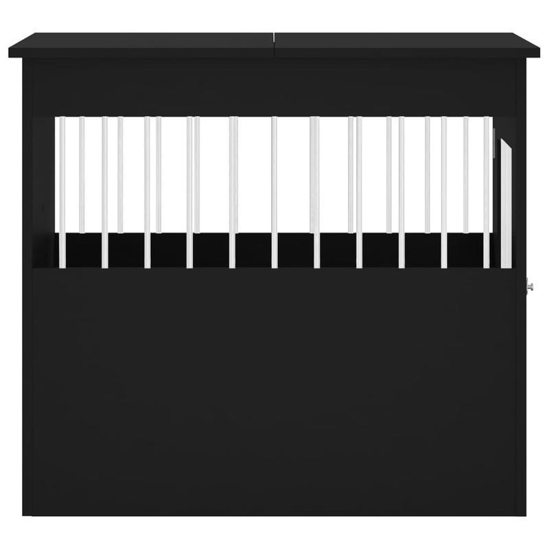 Hondenkennel – Hondenbench – Hondenren – Hondenhok – Meubelstijl – Zwart Metaal – Weerbestendig – Compact 64,5x80x71 cm