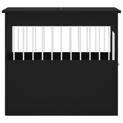Hondenkennel – Hondenbench – Hondenren – Hondenhok – Meubelstijl – Zwart Metaal – Weerbestendig – Compact 64,5x80x71 cm