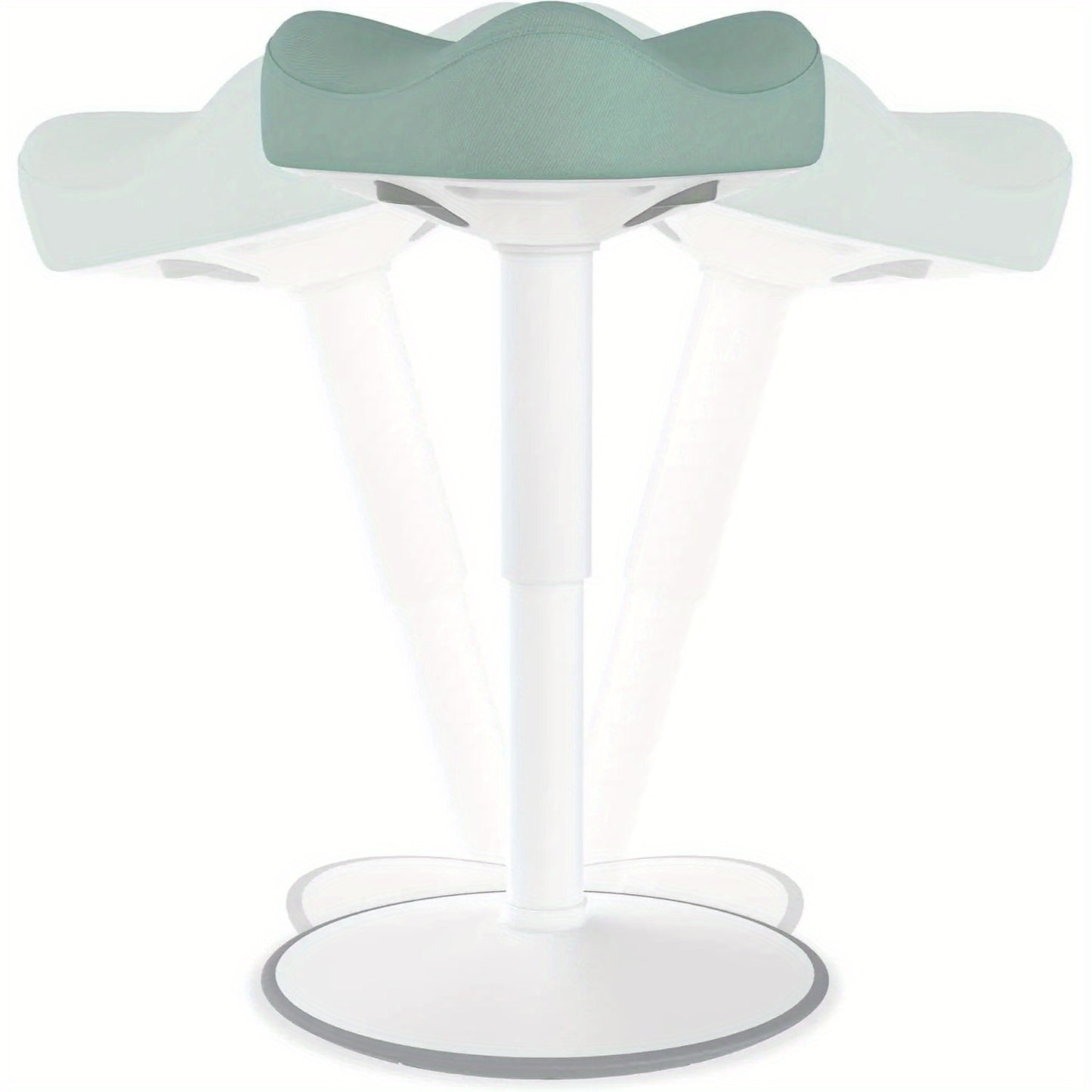 Wobbelkruk – Wiebelkruk – Balanskruk – Salonkruk – Werkkruk – Driehoekig Ontwerp – Verstelbare Hoogte 57-82 cm – Ergonomisch Schuimzitvlak met Anti-Slip TPE