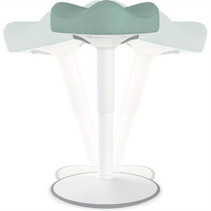 Wobbelkruk – Wiebelkruk – Balanskruk – Salonkruk – Werkkruk – Driehoekig Ontwerp – Verstelbare Hoogte 57-82 cm – Ergonomisch Schuimzitvlak met Anti-Slip TPE