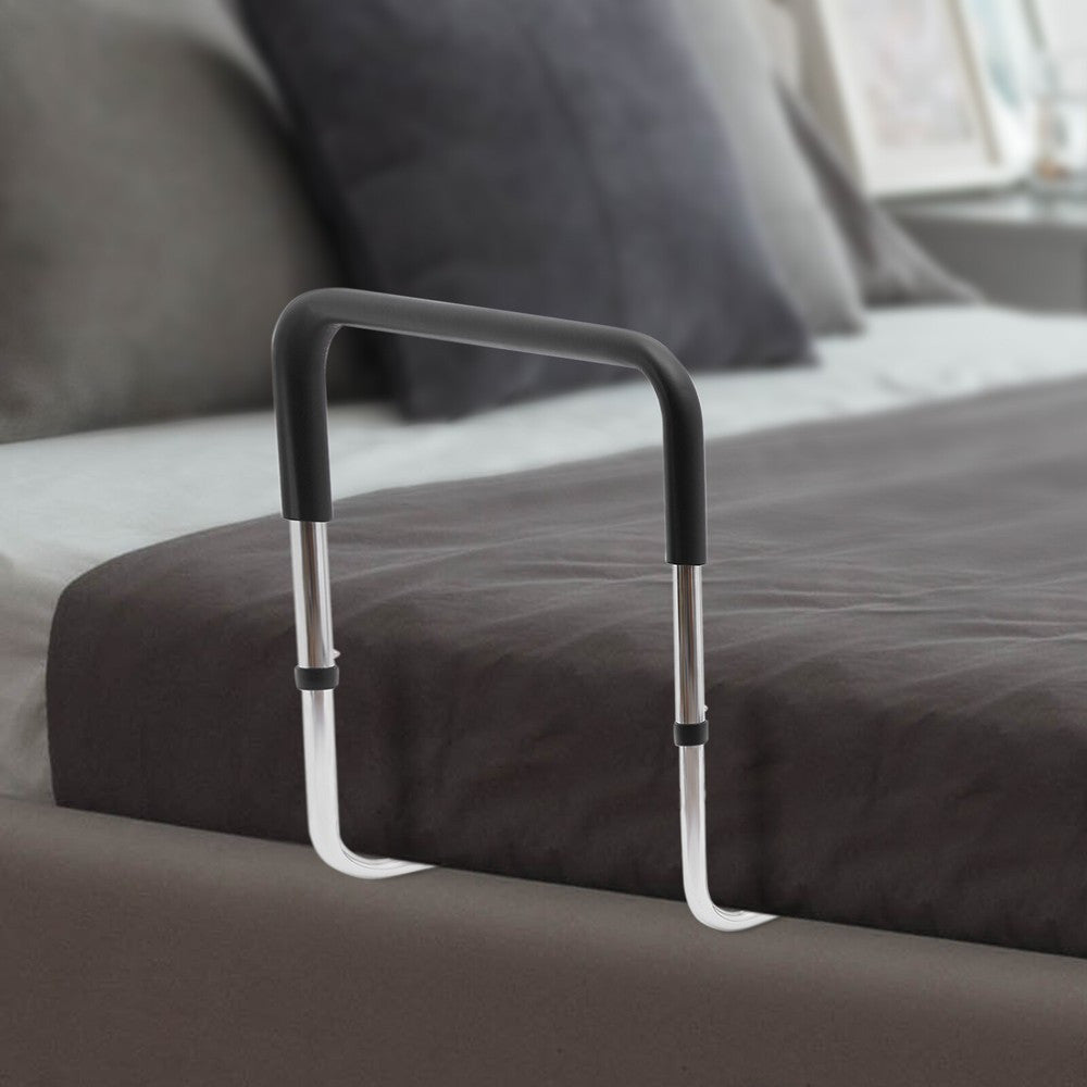Bedbeugel – Bedsteun – Transferbeugel – Bedgreep – Uitstapbeugel – Verstelbaar tot 56 cm – Hoogwaardig koolstofstaal met zachte schuimhandgrepen