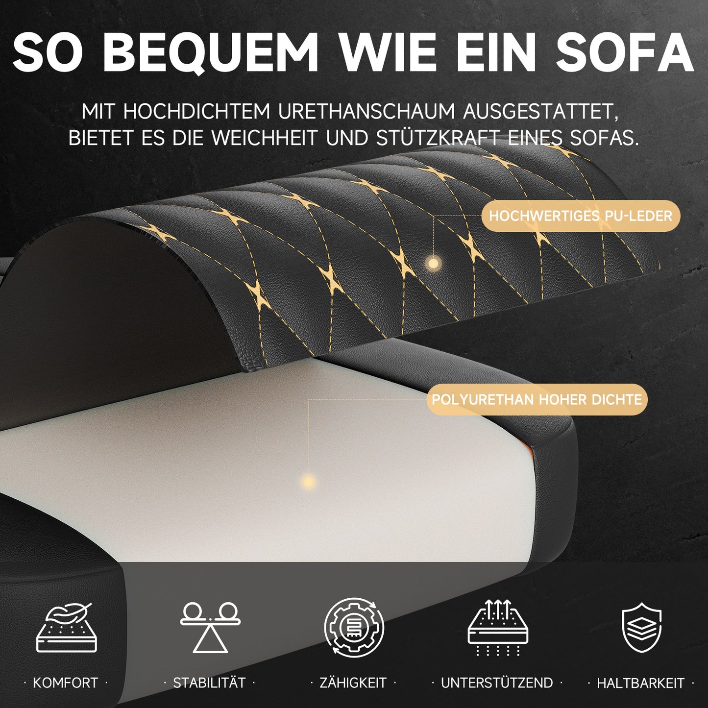 Gamingstoel – Gamestoel – Gaming Chair – Bureaustoel – Game Stoel – Ergonomisch Design – Ingebouwde Voetsteun & Massagefunctie – Metalen Frame – Max 150 kg