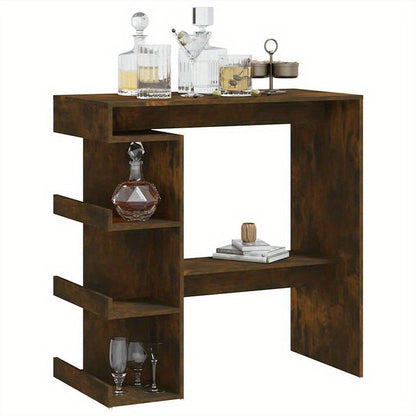 Bartafel – Bar Tafel – Statafel – Keukentafel – Eettafel – Industrieel Design – Gerookt Eiken Hout – Ruimtebesparend 100x50x101,5 cm