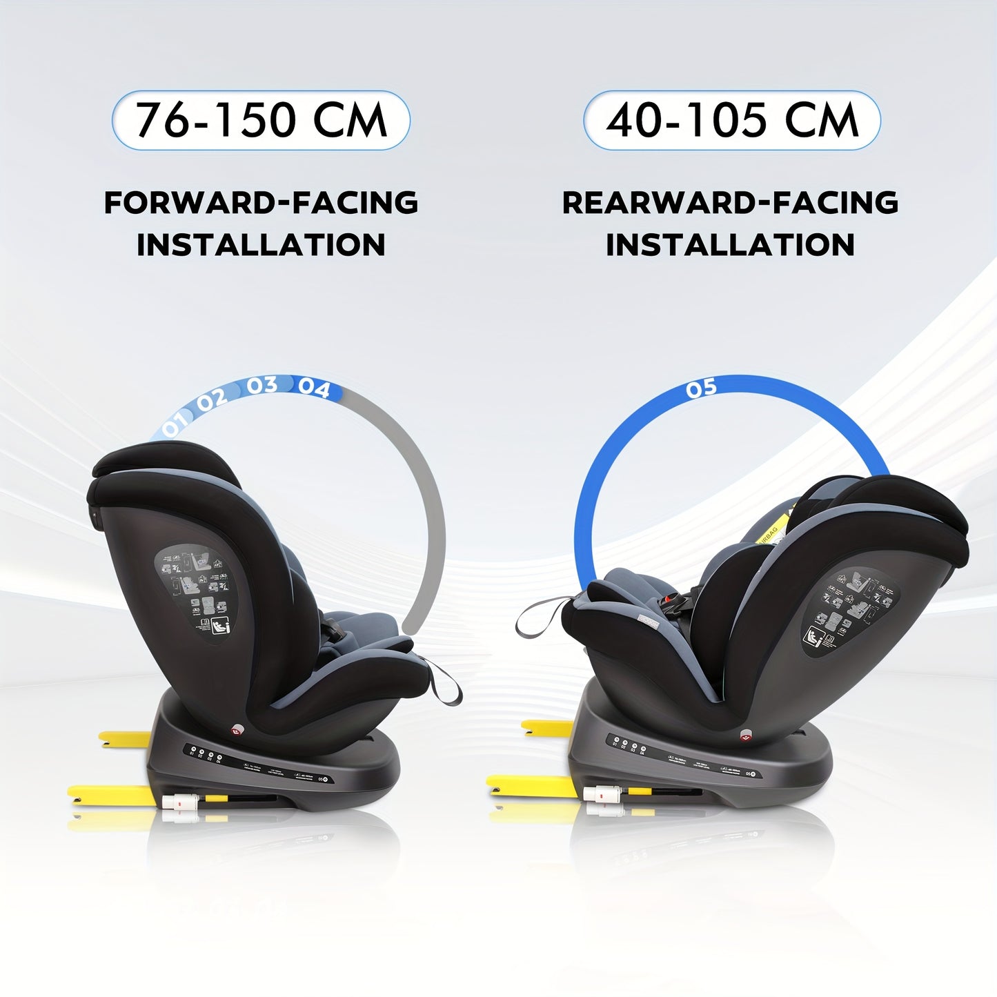 Autozitje – Autostoeltje – Zitverhoger – Booster – 360° Draaibaar – i-Size Veiligheid ECE R129
