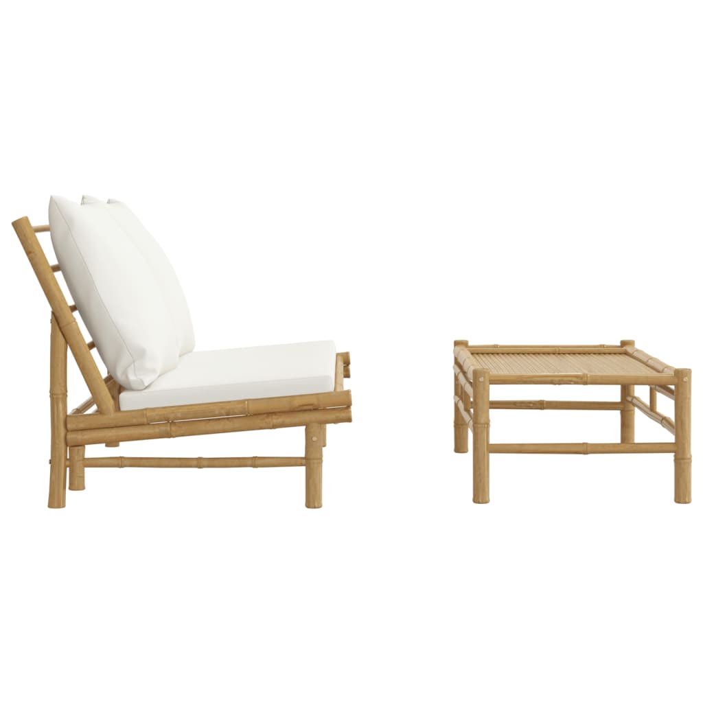 Bamboe Lounge Set – Buitenmeubilair – Tuinmeubilair – 2-Zits Bank – Duurzaam Hard Bamboe – Comfortabele Zithouding