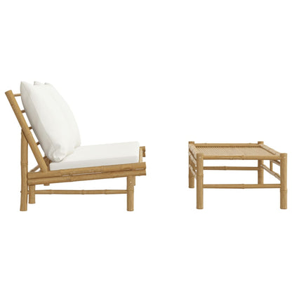 Bamboe Lounge Set – Buitenmeubilair – Tuinmeubilair – 2-Zits Bank – Duurzaam Hard Bamboe – Comfortabele Zithouding