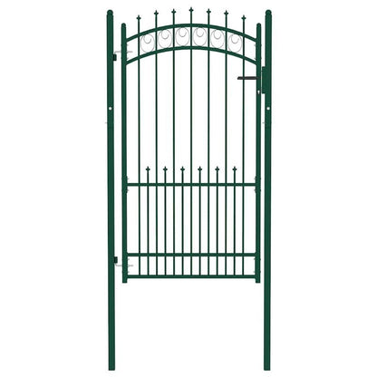 Groene Tuinpoort – Tuinpoort Met Spijlen – Tuinhek – Tuindeur – Buitenpoort – Gepoedercoat Staal – Weerbestendig En Stevig