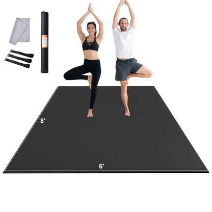 Yogamat – Fitnessmat – Sportmat – Pilatesmat – Trainingsmat – Extra Groot 240x180 cm – Anti-Slip PVC 7 mm Dikte