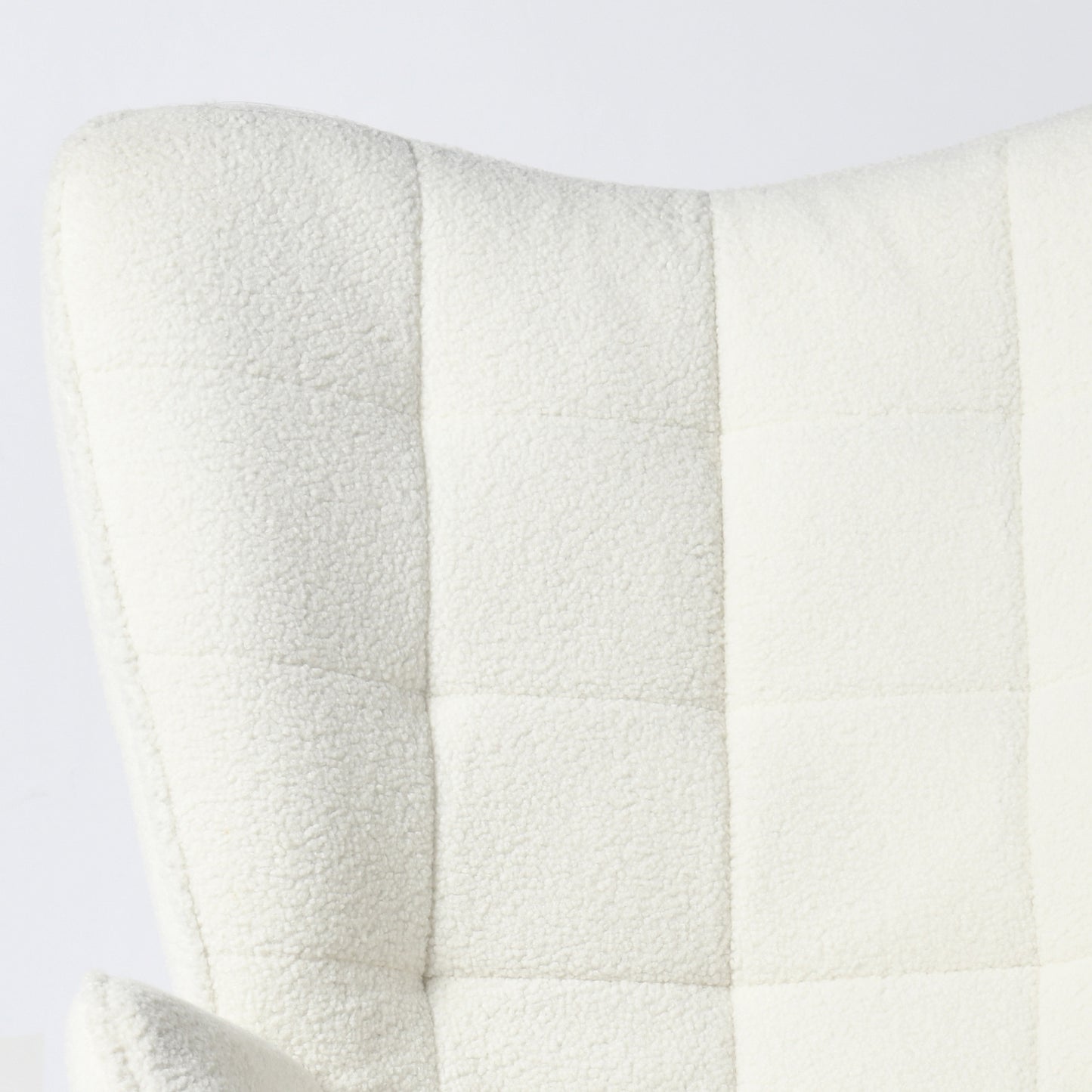 Scandinavische Fauteuil – Leunstoel – Armstoel – Stoel – Zithoekstoel – Witte Stoffering – Gevuld Met Zachte Schuimrug – 66x71x109 cm