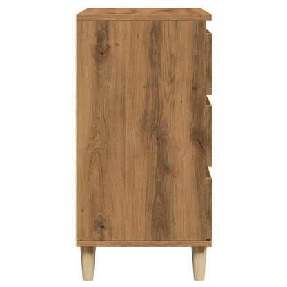 Sideboard 60X35X70 Cm Bewerkt Wood Artisanaal Oakkleur Removable Storage Practical