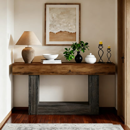 Sidetable – Consoletafel – Haltafel – Wandtafel – Dressoir – Landelijk Design – 160 cm Breed – MDF & Hout