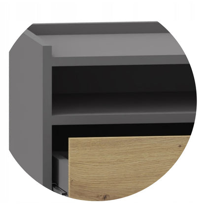 Kledingkast – Garderobekast – Opbergkast – Linnenkast – Slaapkamerkast – Artisan-Anthracite Kleur – Hoogwaardig Gelamineerd Spaanplaat – Compacte Afmetingen 101,6x80,6x35,9 cm