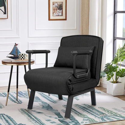 Fauteuilbed – Relaxstoel – Slaapstoel – Slaapbank – Opvouwbare Fauteuil – Metalen Frame Tot 150kg – Memory Foam Kussen