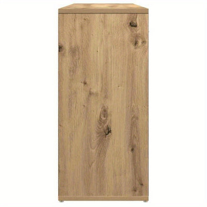 Sideboard 88x30x64cm crafted wood, artisanal oak color Removable storage practical