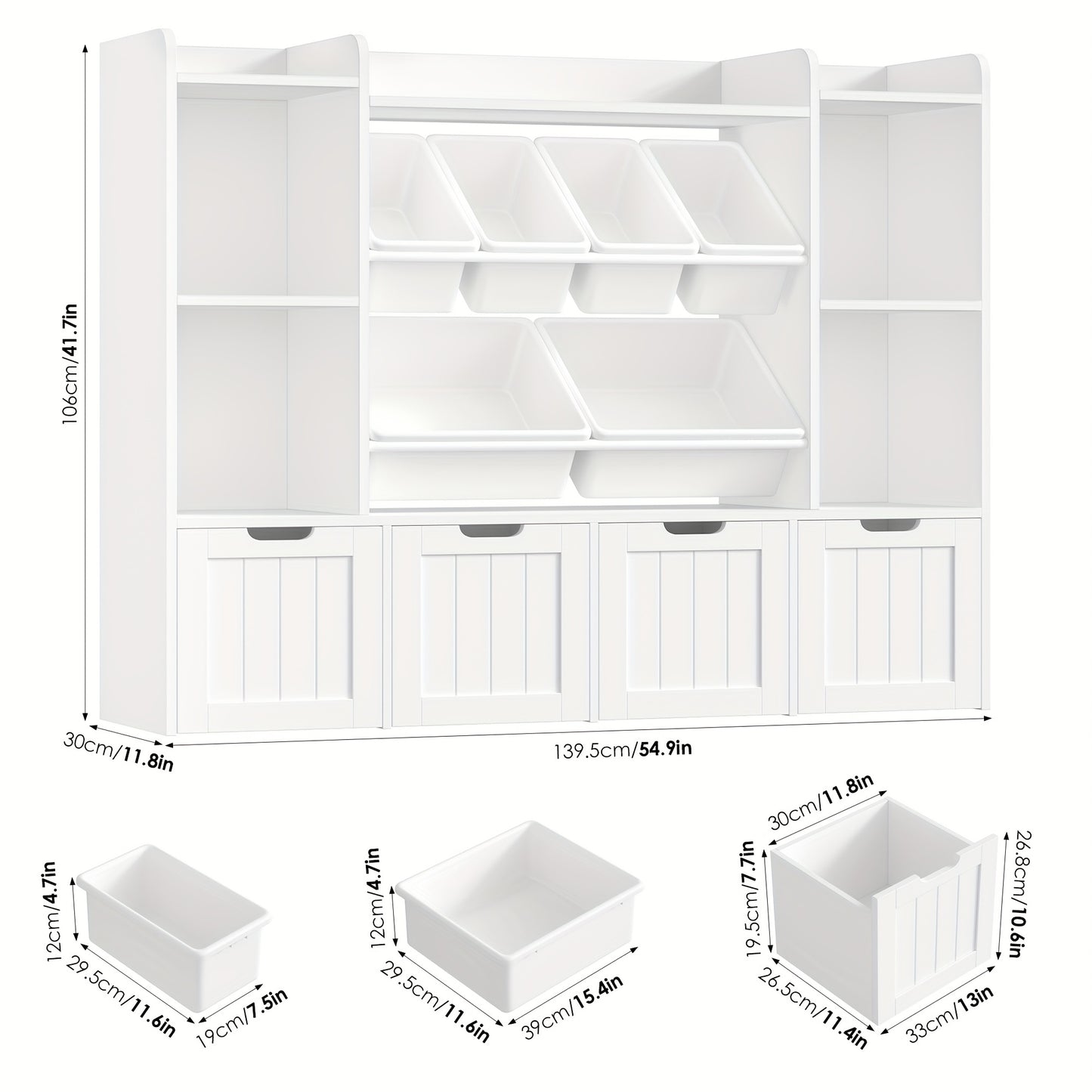 Opbergkast – Opbergmeubel – Ladekast – Boekenkast – Organizer Kast – Roze Houten Kast – 6 Lades Met Verwijderbare Boxen – Mobiel Met Zwenkwieltjes