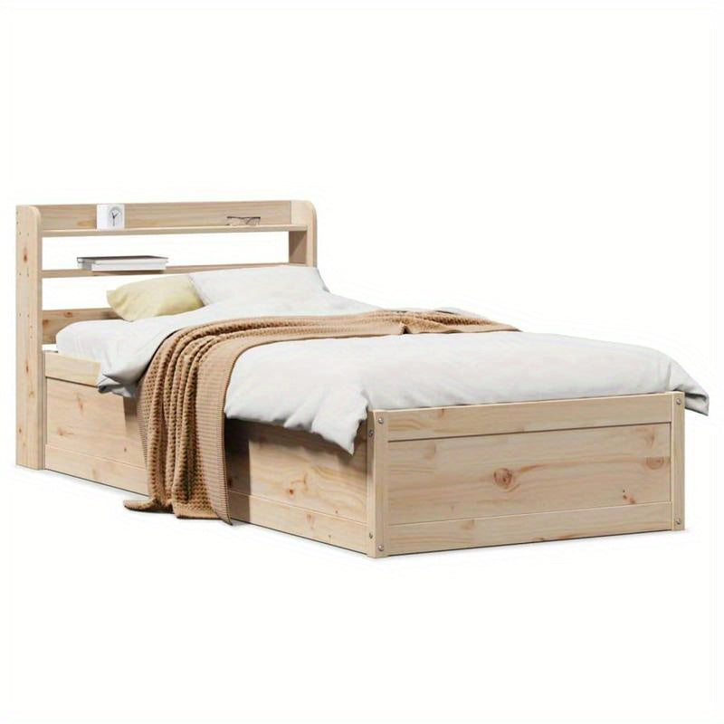 Bedframe – Huisbed – Eenpersoonsbed – Bedbodem – Slaapbank – Marrone – Massief Dennenhout – 90x190 cm – Stevig & Duurzaam