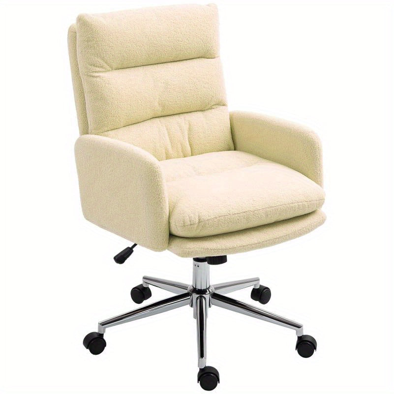 Ergonomische Bureaustoel – Bureaustoel Home Office – Werkstoel – Desk Chair – Kantoorstoel – Verstelbare Armleuningen – Zachte PU Bekleding