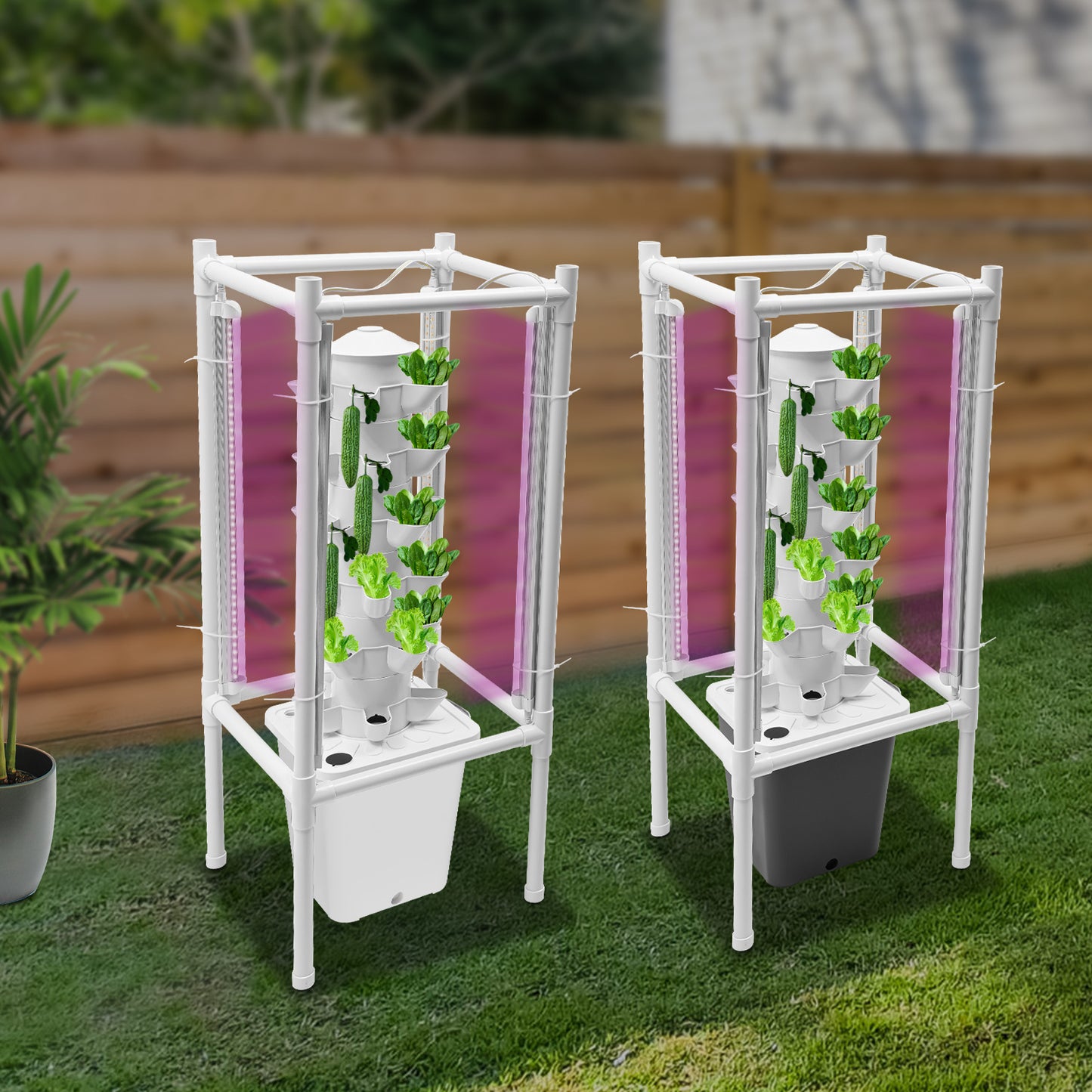 Hydroponische Plantenbak – Verticale Tuinieren – Hydrocultuur Toren – Moestuin Indoor – Kruidenbak – Ruimtebesparend Design – 6 Lagen Met 30 Plantplaatsen – Duurzaam Voedselveilig PP