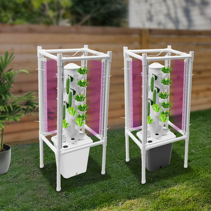 Hydroponische Plantenbak – Verticale Tuinieren – Hydrocultuur Toren – Moestuin Indoor – Kruidenbak – Ruimtebesparend Design – 6 Lagen Met 30 Plantplaatsen – Duurzaam Voedselveilig PP