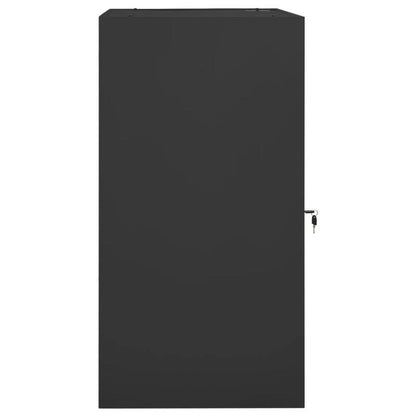 Stalen Opslagkast – Metaalkast – Werkplaatskast – Lockerkast – Opbergkast – Vergrendelbare Deur – Verstelbare Haken – Stevig Anthraciet 53x53x105 cm