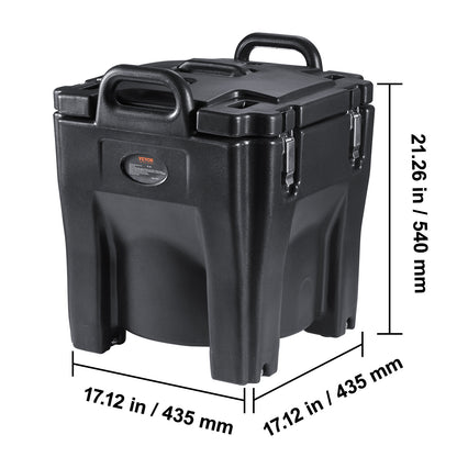 Cateraarsbox – Voedselcontainer – Warmhouder – Thermobox – Lunchbox – RVS Binnenemmer 32 QT – LLDPE Isolatie Met Wieltjes