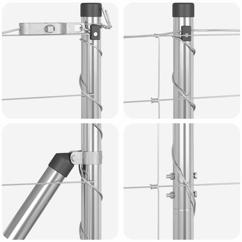 Solid Wild fence Silvery 25 x 1.2m galvanized steel, Garden Fencing, Yard Divider, Modern Fencing, Minimalist Barrier, Weatherproof Fence, Rustresistant Material, Metal Fencing, Security Fence, Property Boundary