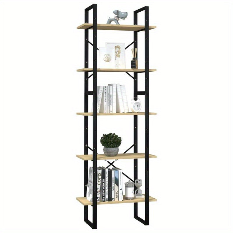 Boekenkast met 5 schappen 60x30x175cm massief grenenhout, Standing Shelf