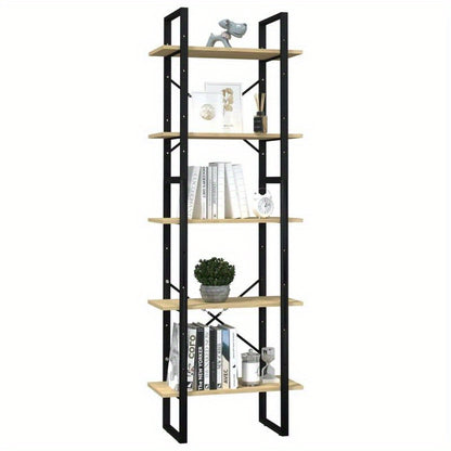 Boekenkast met 5 schappen 60x30x175cm massief grenenhout, Standing Shelf
