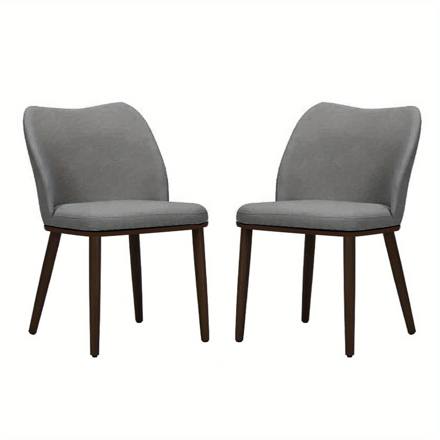 Eetkamerstoelen – Stoelen Set – Dining Stoelen – Keukenstoelen – Restaurantstoelen – Velvet Donkergrijs – Comfortabele Zitting – Massief Houten Poten