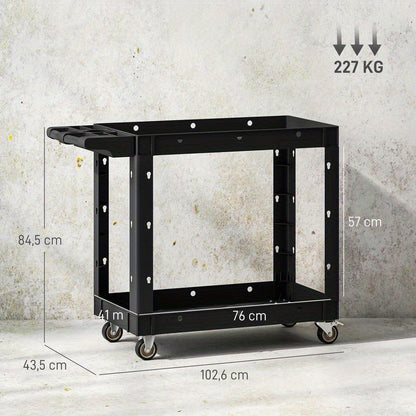 Multifunctional tool cart, storage cart, multi-layer tool tray, perfect gift for father and husband, professional maintenance tool cart for men