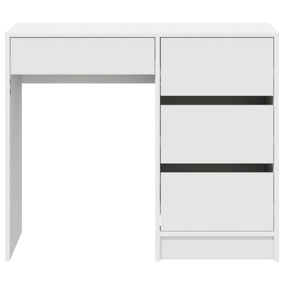 Bureau – Computertafel – Bureautafel – Werktafel – Schrijftafel – Wit Design – MDF & Hardhout – Met Lades en Opbergruimte