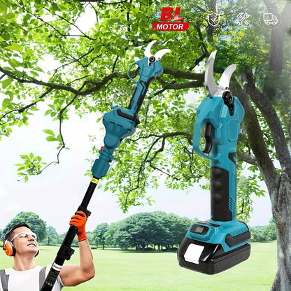 Elektrische Snoeischaar – Draadloze Snoeischaar – Tuinschaar – Snoeigereedschap – 1300 mAh Accu – Roestvrijstalen Messen – Verlengstok 2,5 Meter - met 1 batterij