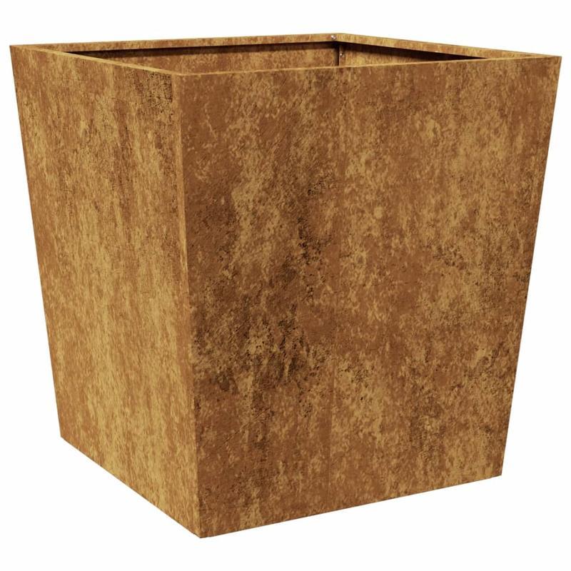 Plantenbakken – Plantenpotten – Bloempotten – Plantenbak – Plantenhouder – Cortenstaal – Set van 2 – 50x50x50 cm – Duurzaam & Industrieel Design