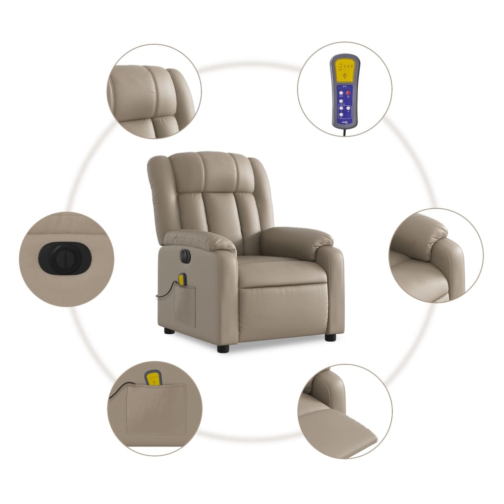 Massagefauteuil – Massagestoel – Relaxstoel – Fauteuil – Elektrische Stoel – Handmatig Verstelbaar – Kunstleer Bekleding
