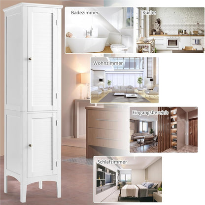 Hoge Kast – Smalle Kast – Opbergkast – Badkamerkast – Woonkamerkast – 160 CM Hoog – MDF Waterbestendig