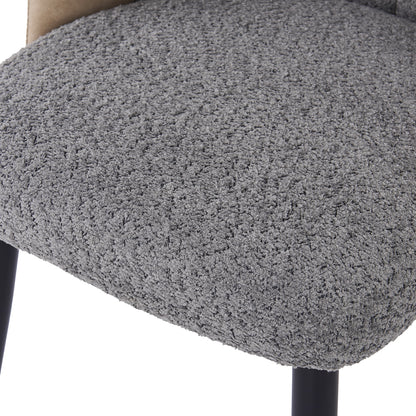 Eetkamerstoel – Stoel – Armstoel – Veloursstoel – Keukenstoel – Grijs Velours – Memory Foam Zitting – Verstelbare Voorpoten
