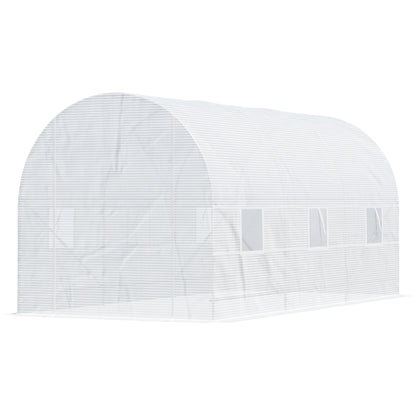 Kweekkas – Broeikas – Tuinkas – Foliekas – Walk-In Kas – Stevig Metalen Frame – 445x200x200 cm – UV-Bestendig PE Plastic
