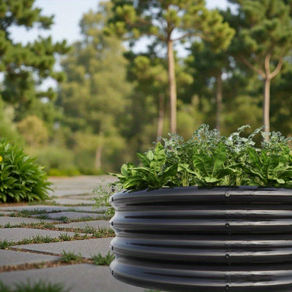Plantenbak – Verhoogd Plantenbed – Bloembak – Tuinbak – Balkonbak – Zwart 60,96x60,96 cm 2-pack – Gegalvaniseerd Staal – Weerbestendig & Duurzaam