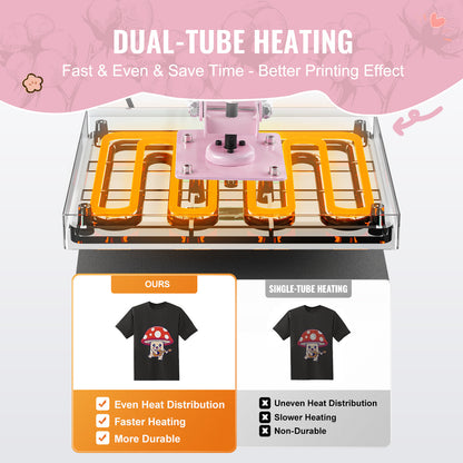 Warmtepers – Textielpers – Transferpers – T-shirt Pers – Printpers – Veilig Uitschuifbaar Ladeontwerp – Digitale Temperatuurregeling 15x15 Inch