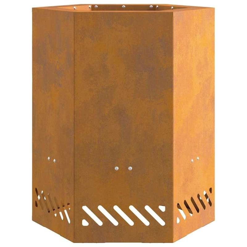 38x38x51cm Brown Fire Pit Home Patio Small Fire Stove for Terrace Leisure and Relaxation Garden Daily Use, Patio Heating, Outdoor Fireplace, Compact Design, Stylish Fireplace, Weatherresistant Material, Highquality Finish, Po