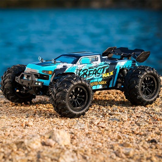 RC Auto – Bestuurbare Auto – RC Truck – Afstandsbestuurbare Auto – 1:16 Schaal – Brushless Motor 4000KV – Dual Batterijen – 75 km/h – 4WD