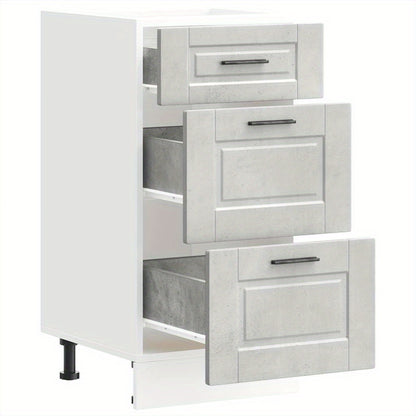 Kitchen base cabinet Porto concrete grey wood material Side Cabinet Organizer Storage Cabinet Storage Box for Bedroom, Living Room, Bathroom, Home Furniture