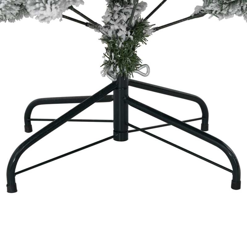 150cm (4.9ft) Foldable Artificial Christmas Tree with Snowy Branches - Full, Realistic Winter Wonderland Look, Easy Setup, Lightweight & Sturdy Floor Tree for Living Room, Apartment, Office - No Assembly Required, Hassle-Free