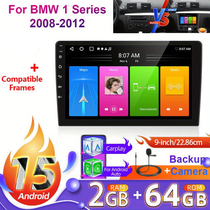 Autoradio Android 15 – Multimedia Systeem – Auto Stereo – Navigatie Scherm – Touchscreen Radio – 9 Inch HD Display – Inclusief Achteruitrijcamera En Canbus Ondersteuning