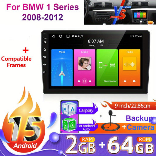 Autoradio Android 15 – Multimedia Systeem – Auto Stereo – Navigatie Scherm – Touchscreen Radio – 9 Inch HD Display – Inclusief Achteruitrijcamera En Canbus Ondersteuning