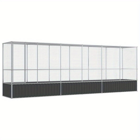 Vogelkooi – Volière – Vogelverblijf – Papegaaienkooi – Parkietenkooi – Extra Groot 626,5x107x212 cm – Gegalvaniseerd Staal met Versterkt Frame